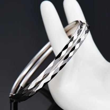 Diamond-Cut Hoop Earrings
