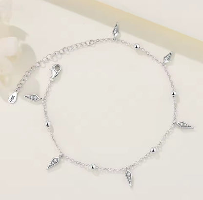 Silver Shining Ankle Bracelet