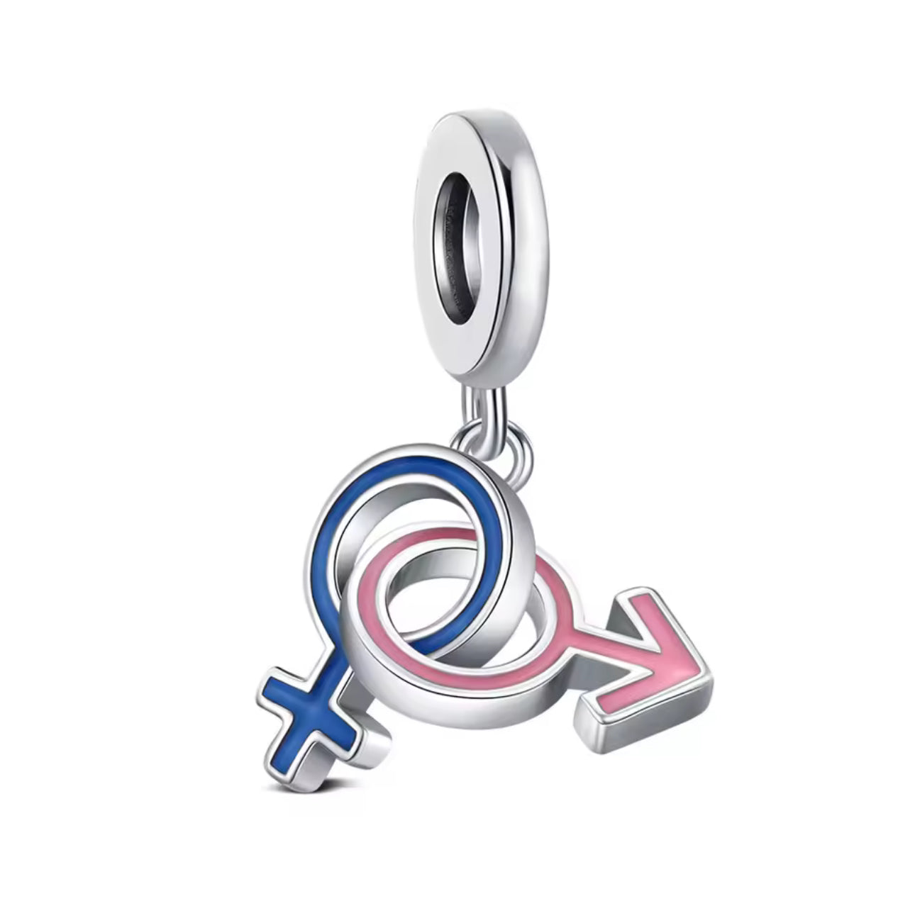 Interlinked Gender Symbols Charm
