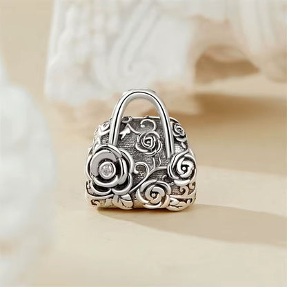 Floral Elegance Handbag Charm
