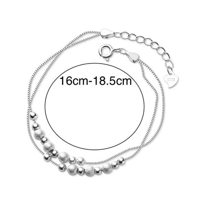 Silver Stardust Beaded Layer Bracelet