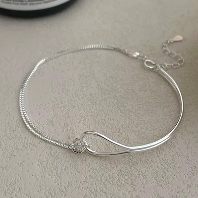 Infinity curve bracelet minimalist elegant jewelry for women simple modern wrist accessory everyday style