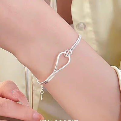 Infinity curve bracelet minimalist elegant jewelry for women simple modern wrist accessory everyday style