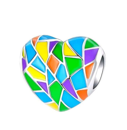 Multicoloured Heart Charm