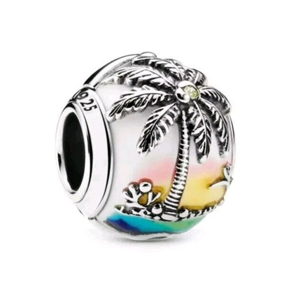 Palm Tree Multicoloured Charm