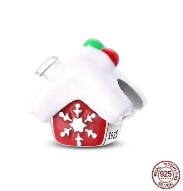 Santa House Snowflake Charm