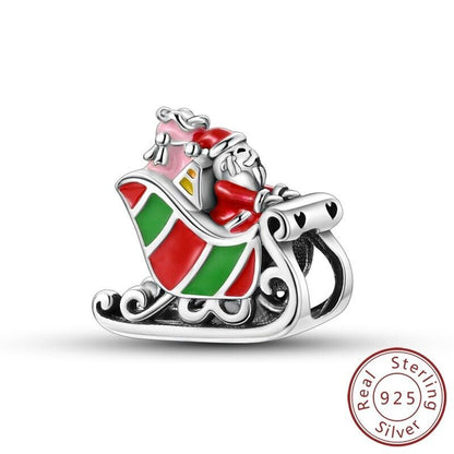 Santa in a Sleigh Charm