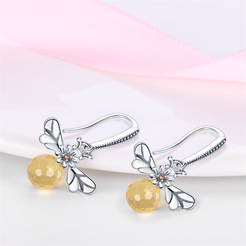 Honey Bee Stud Dangle Earrings
