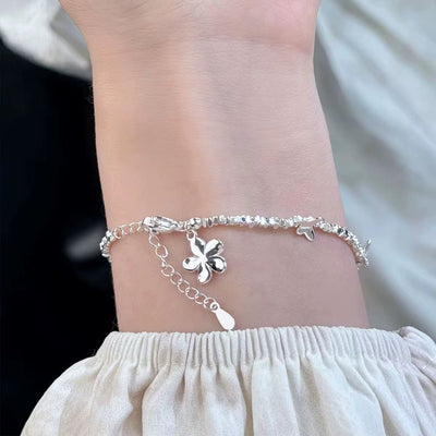 Sterling Silver Butterfly Charm Bracelet - bellissi