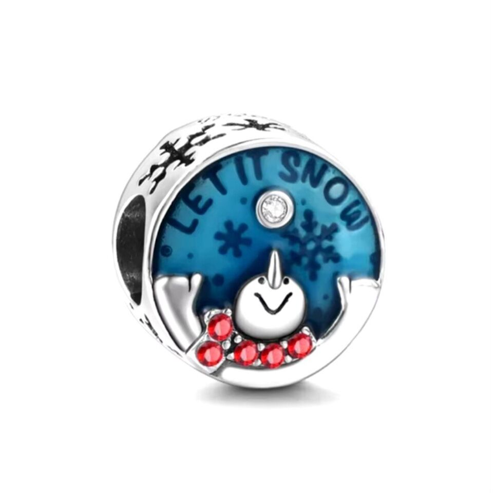 Snowman & Snowflakes Charm