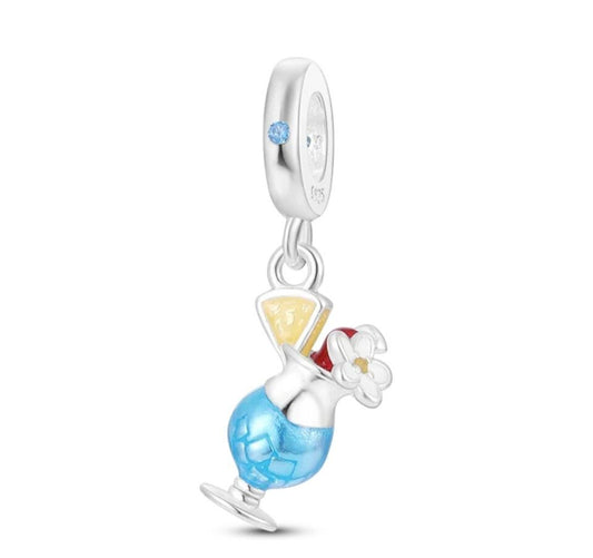 Summer Cocktail Glass Dangle Charm