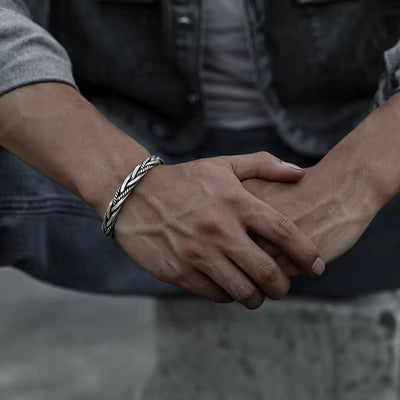 Vintage Woven Men’s Bracelet S925 Plated