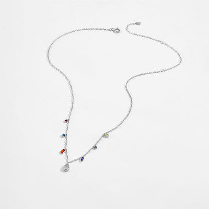 Sterling Silver Multi-Stone Necklace