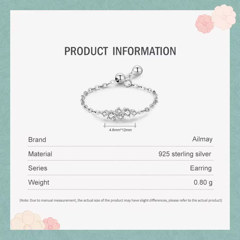 Adjustable Floral Sparkle Ring - bellissi