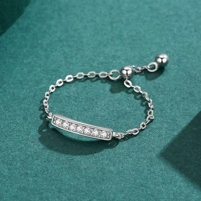 Adjustable Sparkling Bar Ring - bellissi