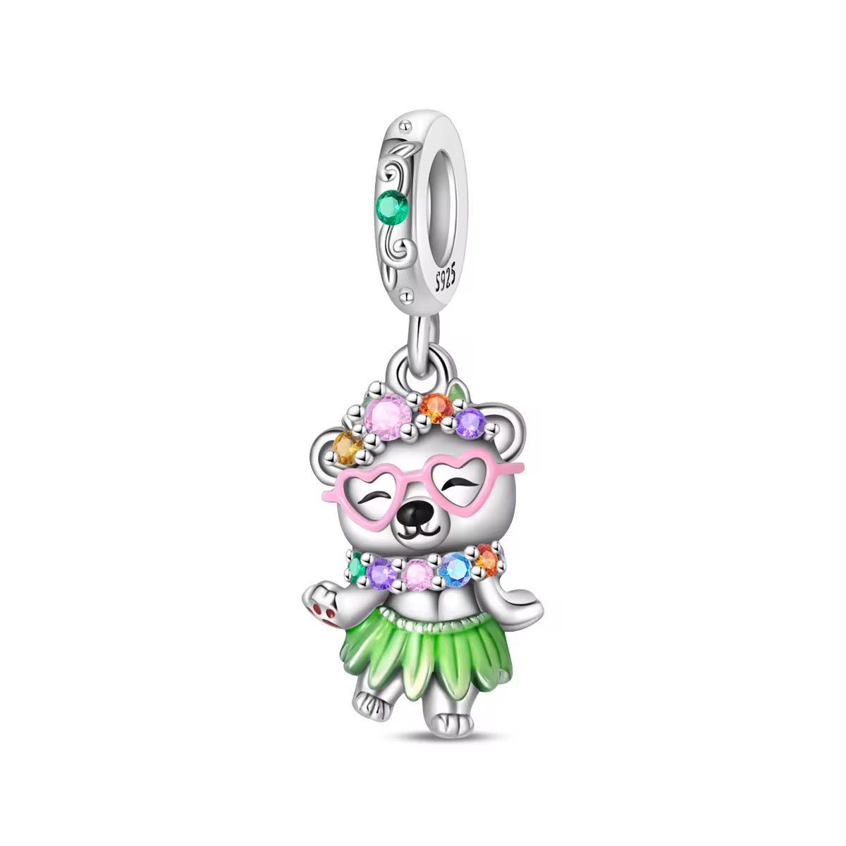 Aloha Dancer Bear Charm - bellissi