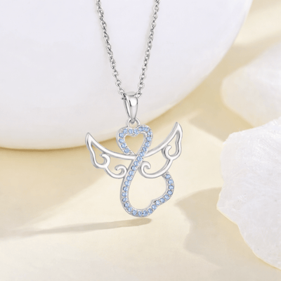Angel Heart Wings Necklace Sparkling Love - bellissi