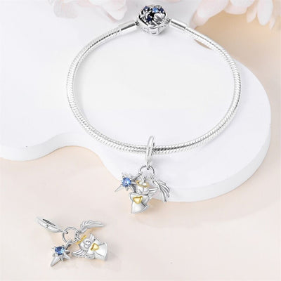 Angel Star & Wing Dangle Charm - bellissi