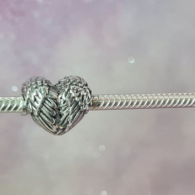 Angel Wings Heart Charm - bellissi