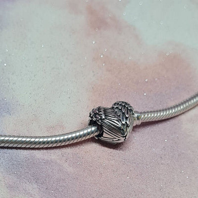 Angel Wings Heart Charm - bellissi