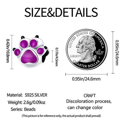 Animal Dog Cat Paw Colour Changing Charm - bellissi