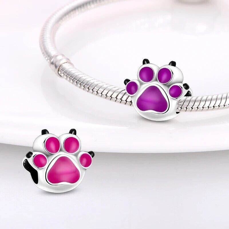 Animal Dog Cat Paw Colour Changing Charm - bellissi