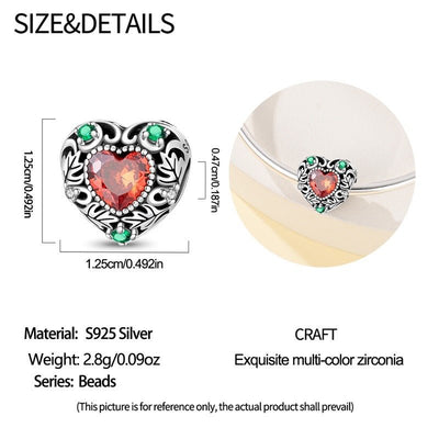 Autum Heart Charm - bellissi