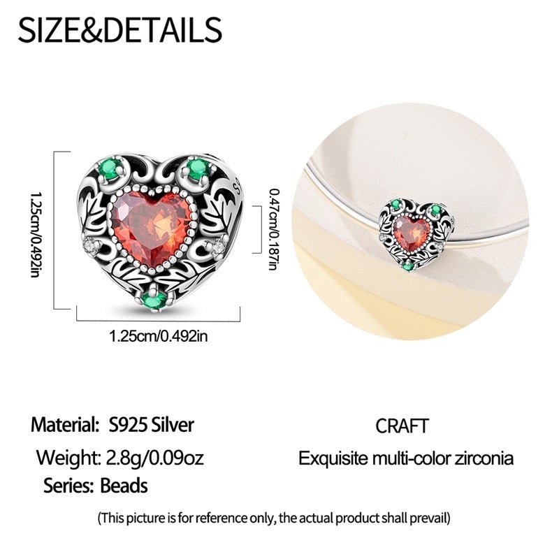 Autum Heart Charm - bellissi