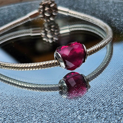 Red Heart Murano Glass Charm