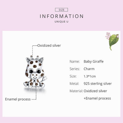 Baby Giraffe Charm - bellissi