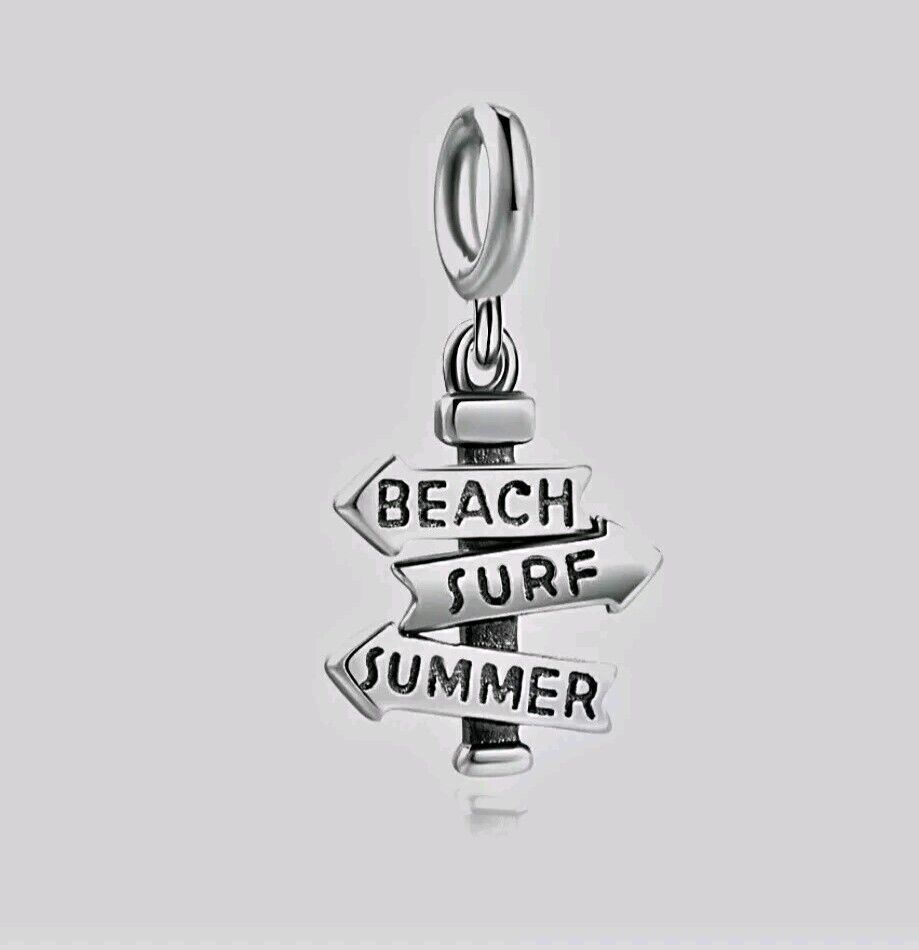 Beach Signpost Summer Dangle Charm - bellissi
