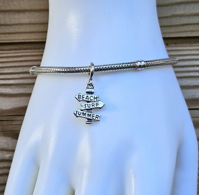 Beach Signpost Summer Dangle Charm - bellissi