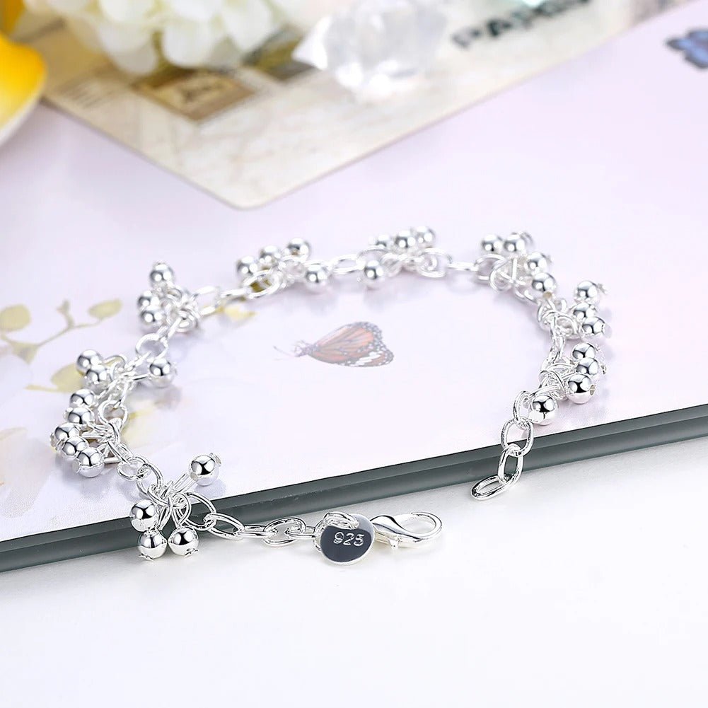 Beautiful Set Bracelets & Necklace Beads Sterling Silver - bellissi