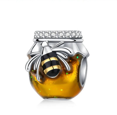 Bee on Jar of Honey Charm - bellissi