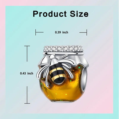Bee on Jar of Honey Charm - bellissi
