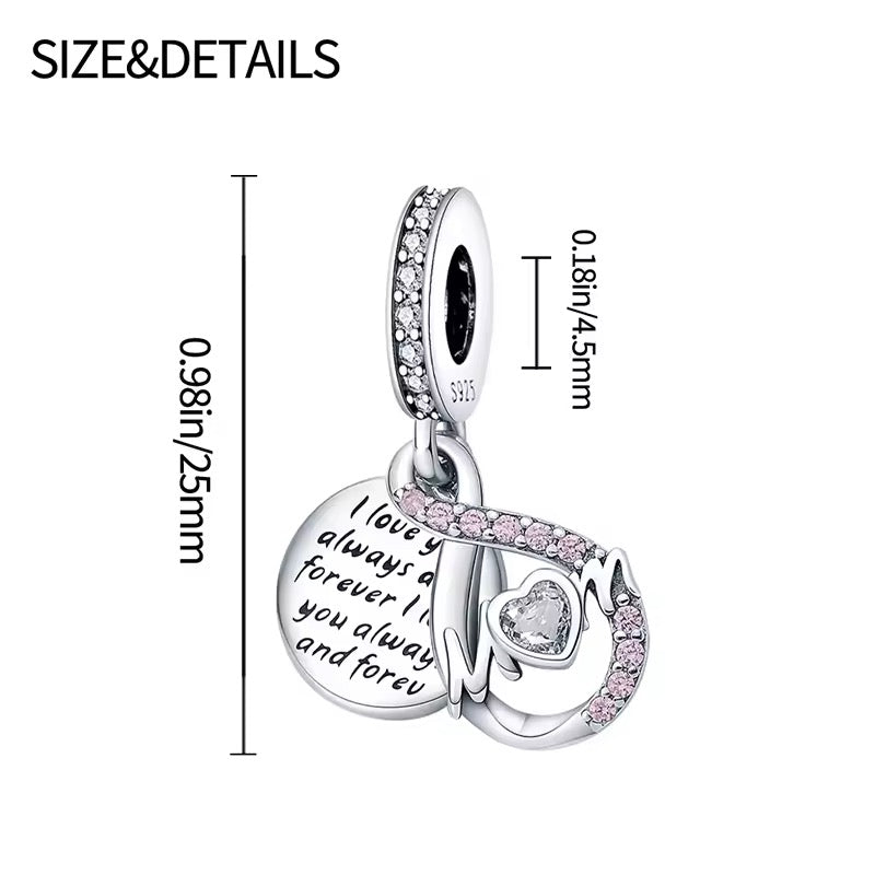 Best Mum Forever Dangle Charm - bellissi