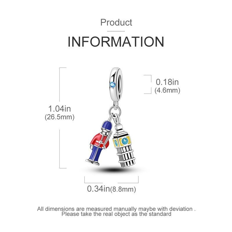 Big Ben & Royal Guards London Dangle Charm - bellissi
