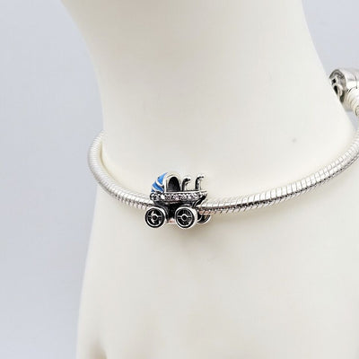 Blue Baby Pram Charm - bellissi