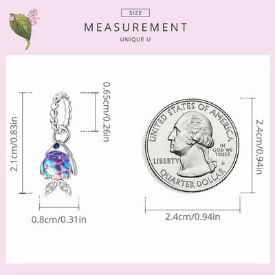 Blue Purple Fish Charm - bellissi