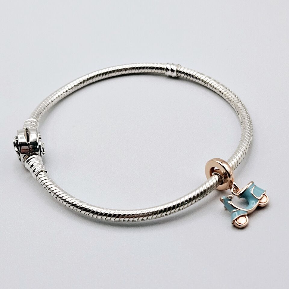 Blue Scooter Bike Gift Dangle Charm - bellissi