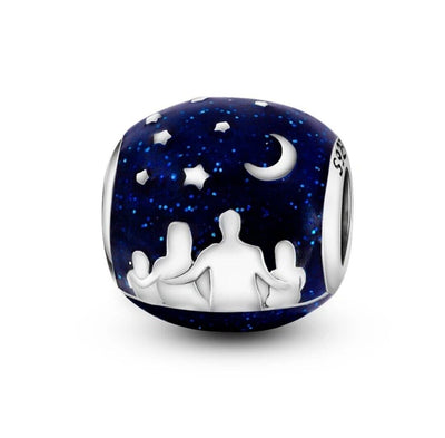 Blue Sky Moon & Stars Family Love Charm - bellissi