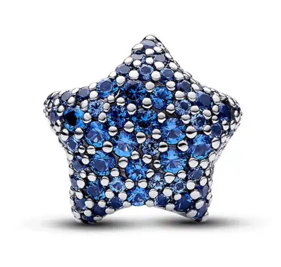 Blue Zirconia Star Charm - bellissi