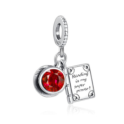 Book & Coffee Cup Dangle Charm - bellissi