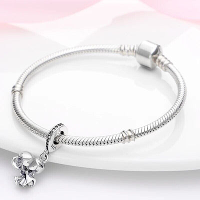 Boy Girl Newly - Weds Heart Dangle Charm - bellissi