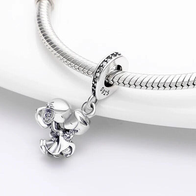 Boy Girl Newly - Weds Heart Dangle Charm - bellissi