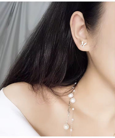 Bunny Moon Silver Stud Earrings - bellissi