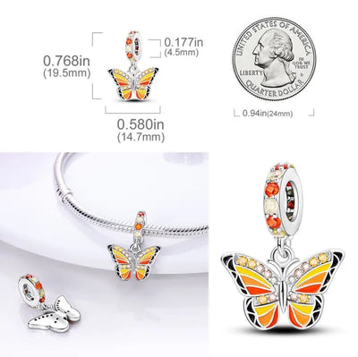 Butterfly Dangle Charm - bellissi