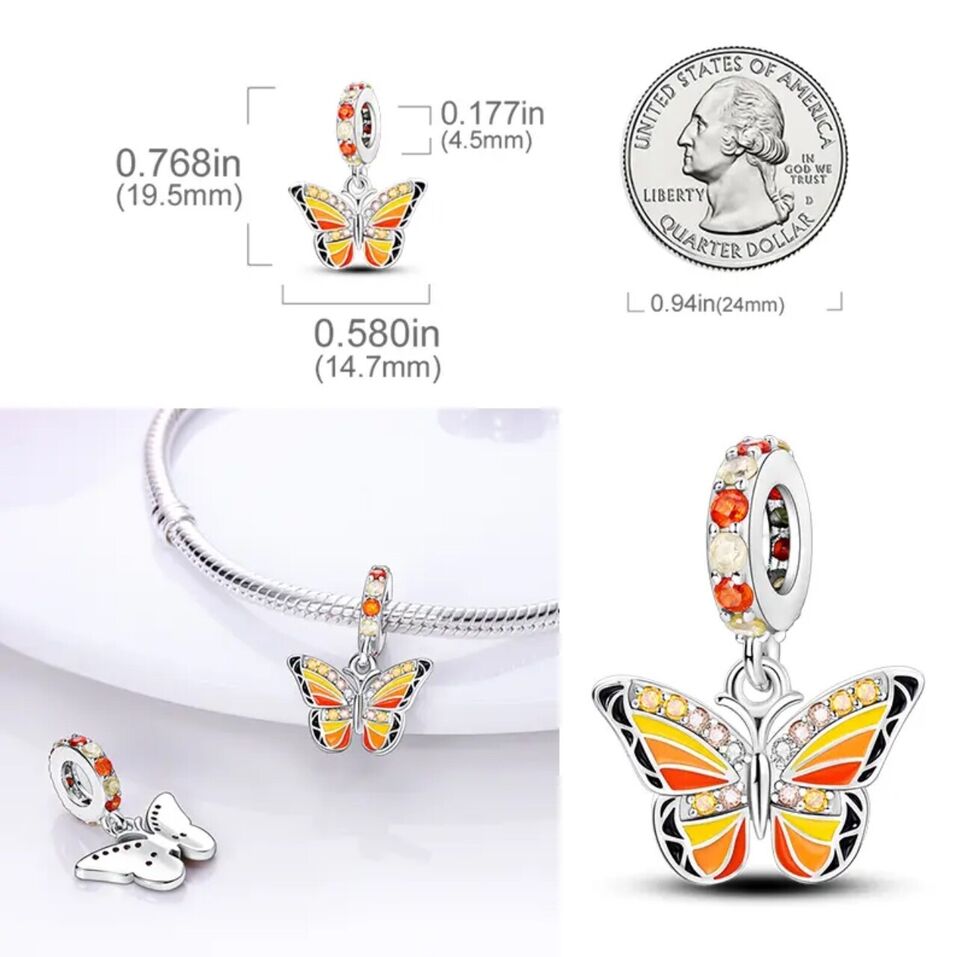 Butterfly Dangle Charm - bellissi