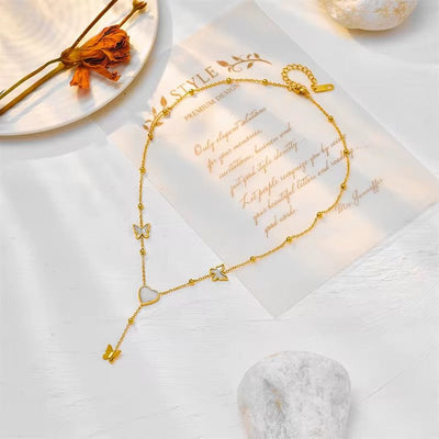 Butterfly Tassel Necklace - bellissi
