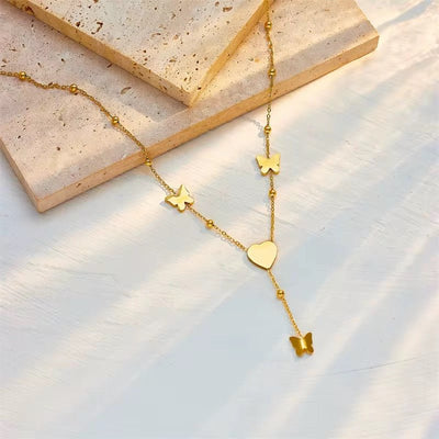 Butterfly Tassel Necklace - bellissi